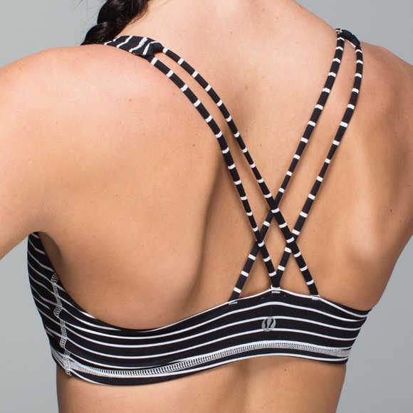 lululemon athletica Tops - Lululemon Free To Be Bra Black/White Stripe NWT 10